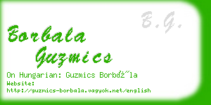 borbala guzmics business card